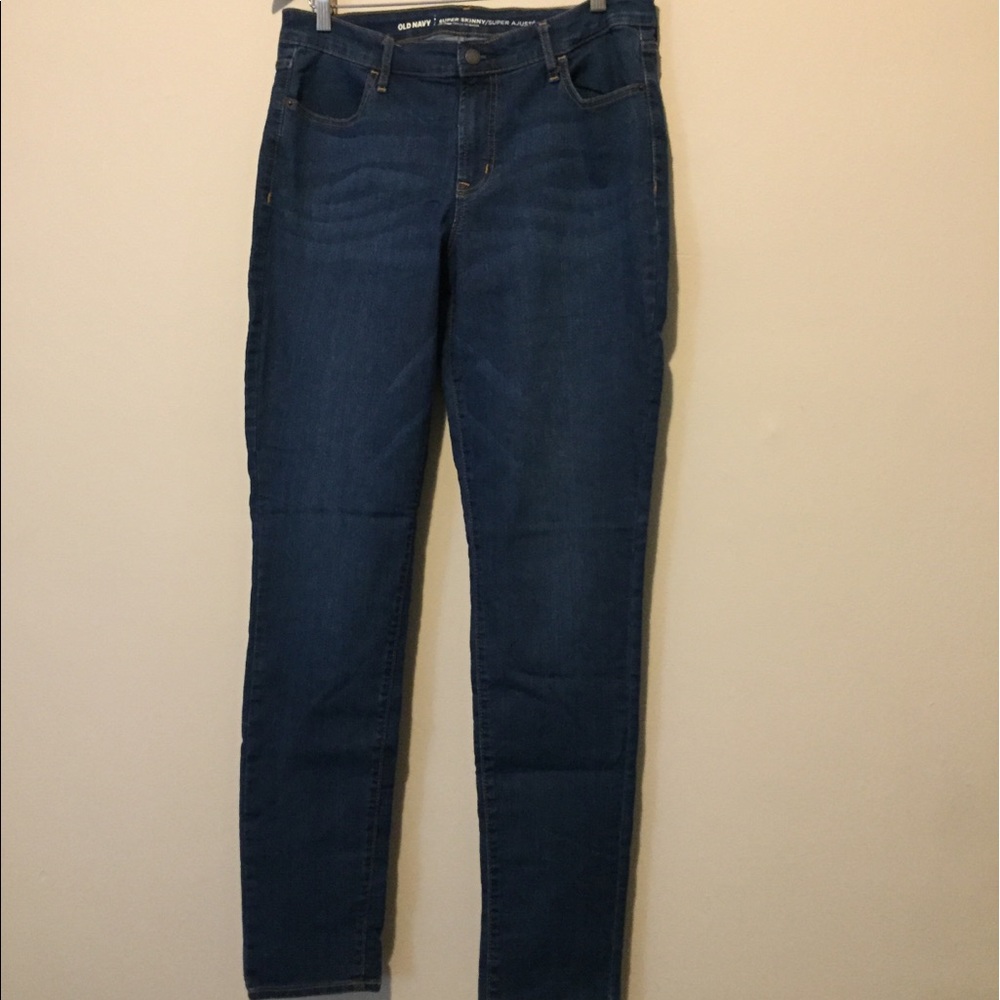 Tall 12 Super Skinny Mid-Rise DarkWash Denim Jeans